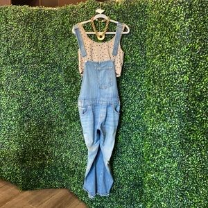 Outfit worth $300 Overalls w/necklace & crop top